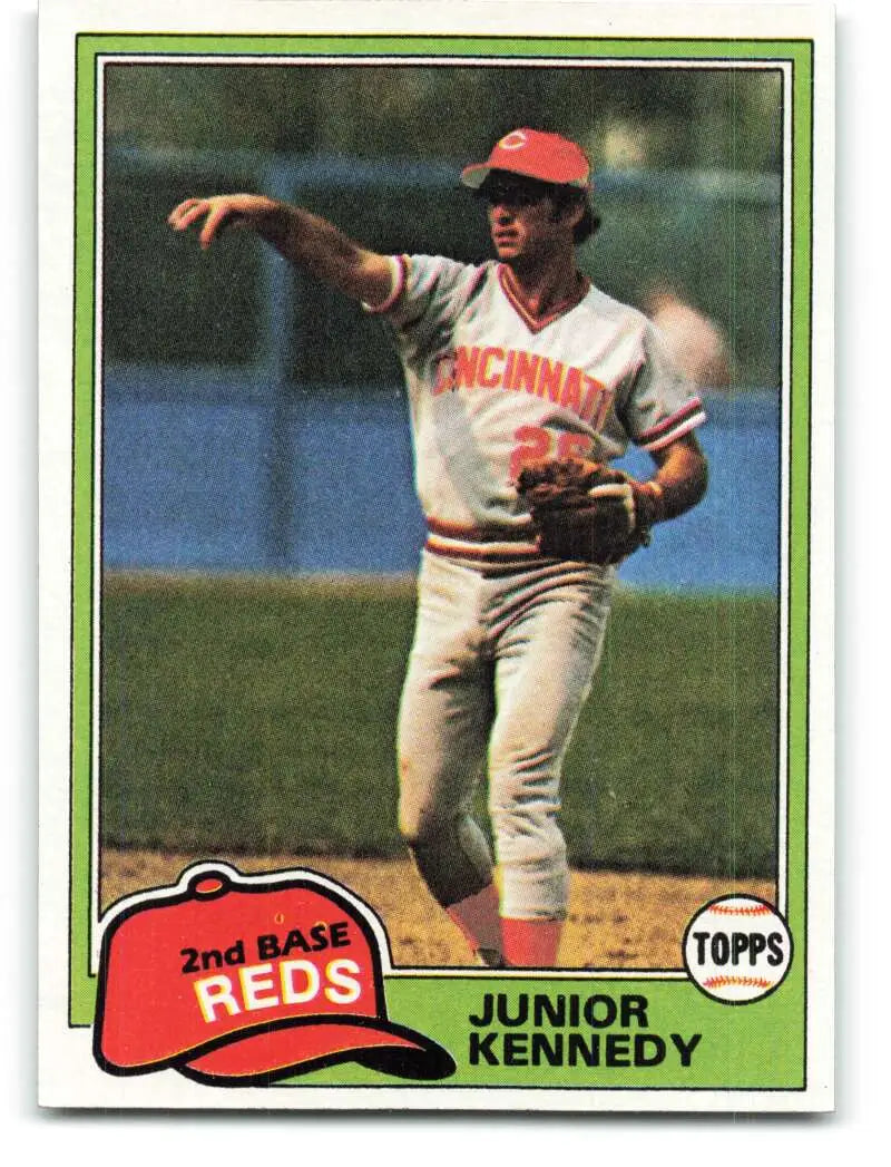 1981 Topps #447 Junior Kennedy EX Excellent Cincinnati Reds Baseball Card - Baseball Card Single