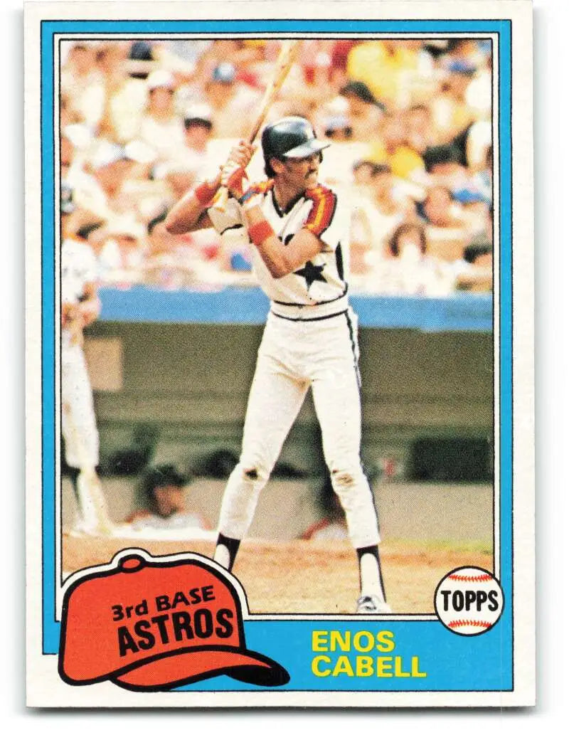 1981 Topps #45 Enos Cabell EX Excellent Houston Astros Baseball Card - Baseball Card Single