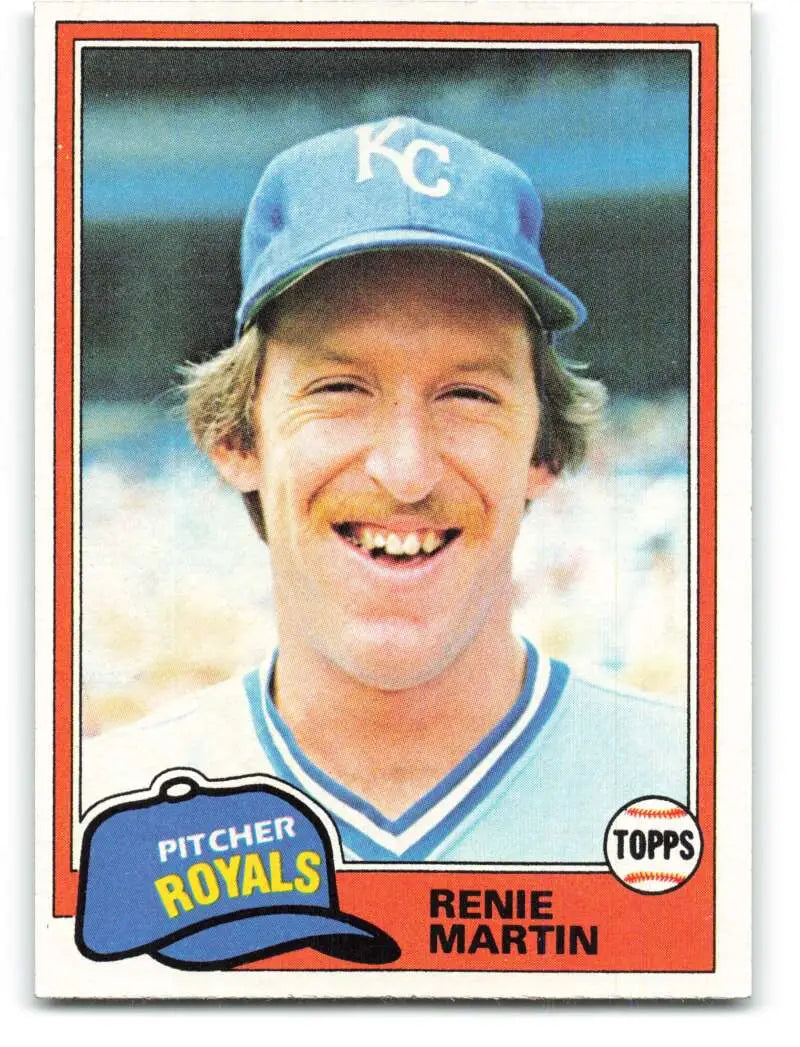 1981 Topps #452 Renie Martin EX Excellent Kansas City Royals Baseball Card - Baseball Card Single
