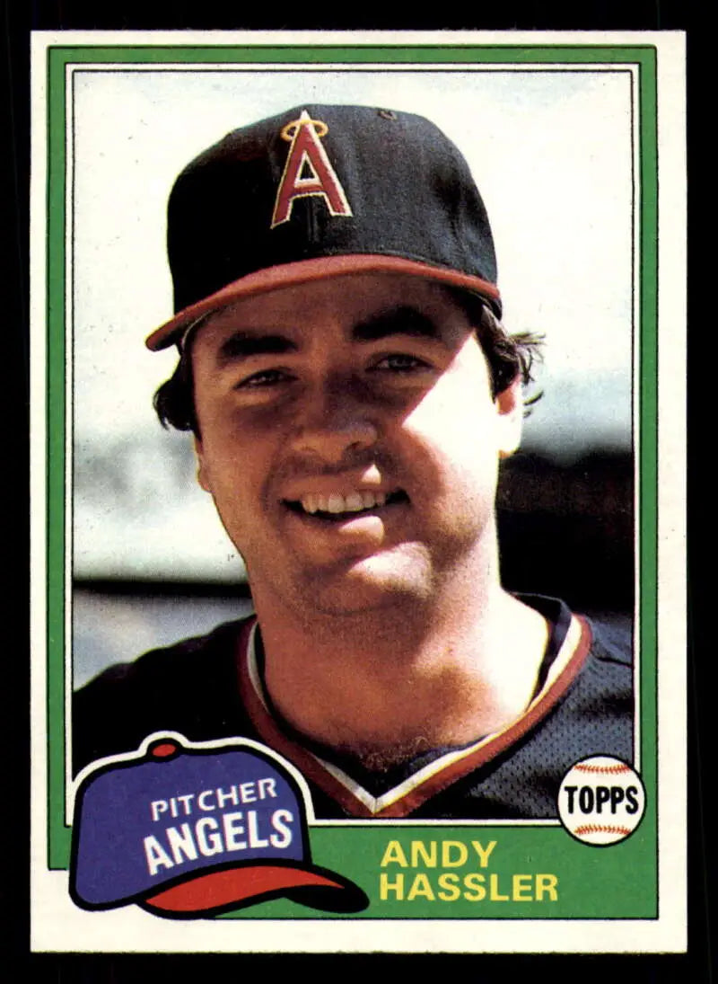 1981 Topps #454 Andy Hassler EX Excellent California Angels Baseball Card - Baseball Card Single