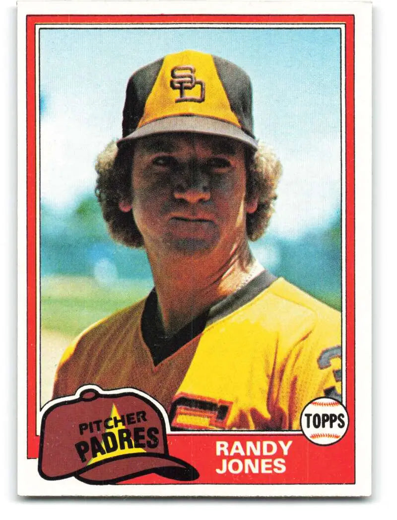 1981 Topps #458 Randy Jones EX Excellent San Diego Padres Baseball Card - Baseball Card Single