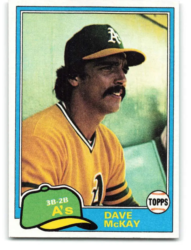 1981 Topps #461 Dave McKay EX Excellent RC Rookie Oakland Athletics Baseball Card - Baseball Card Single