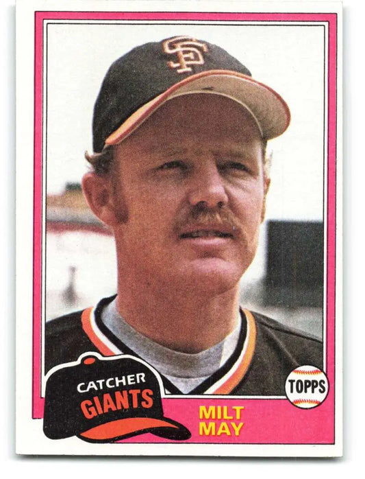 1981 Topps #463 Milt May EX Excellent San Francisco Giants Baseball Card - Baseball Card Single