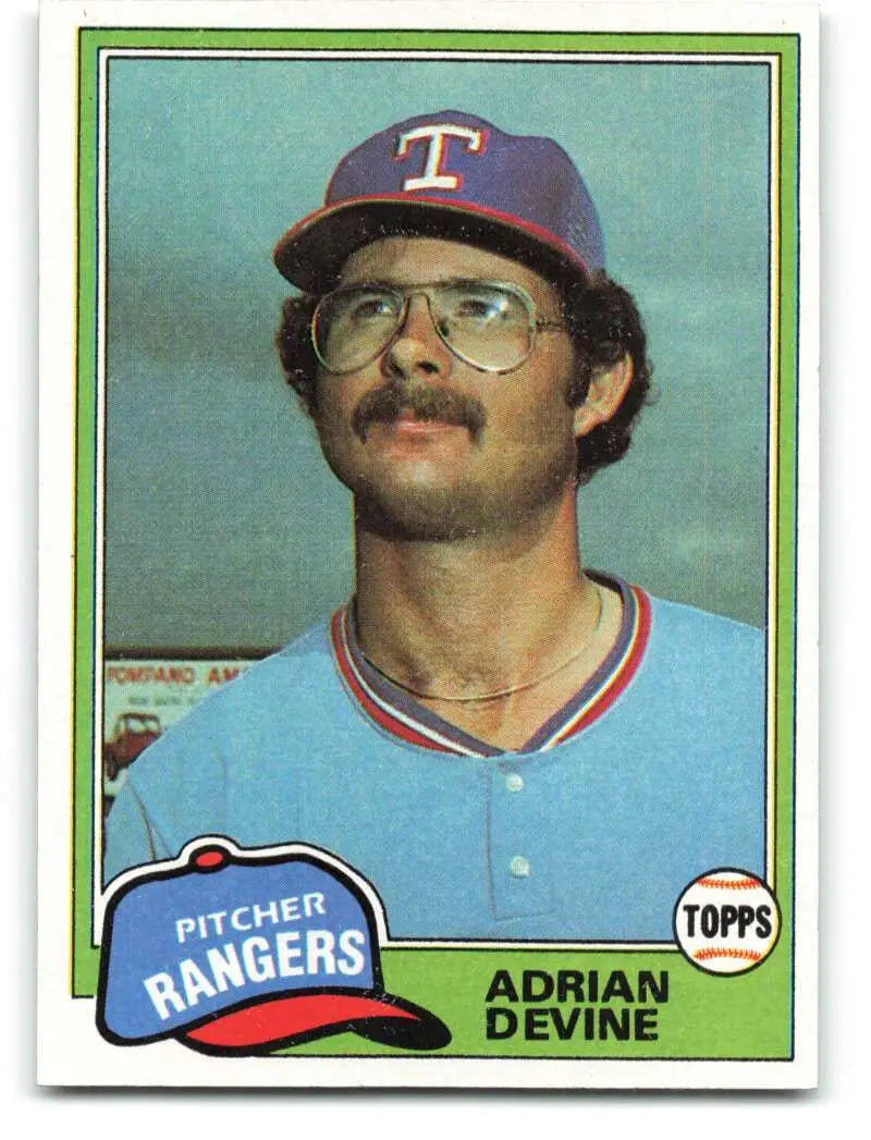 1981 Topps #464 Adrian Devine EX Excellent Texas Rangers Baseball Card - Baseball Card Single
