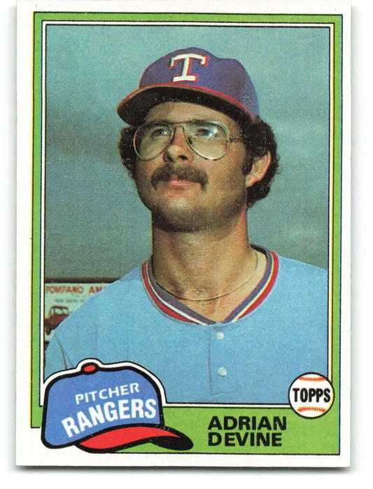1981 Topps #464 Adrian Devine EX Excellent Texas Rangers Baseball Card - Baseball Card Single