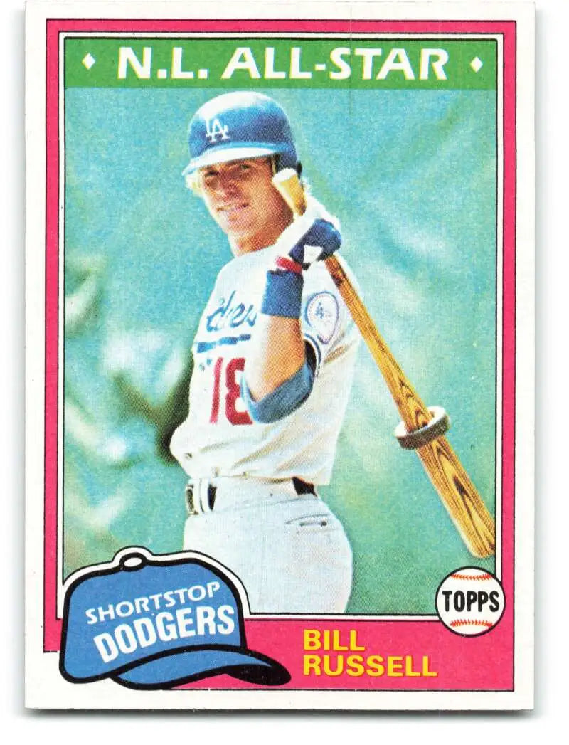 1981 Topps #465 Bill Russell EX Excellent Los Angeles Dodgers Baseball Card - Baseball Card Single
