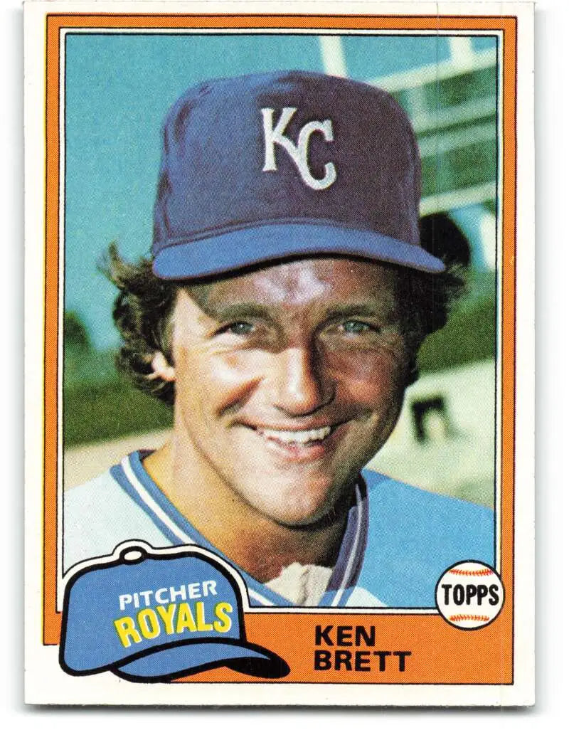 1981 Topps #47 Ken Brett EX Excellent Kansas City Royals Baseball Card - Baseball Card Single