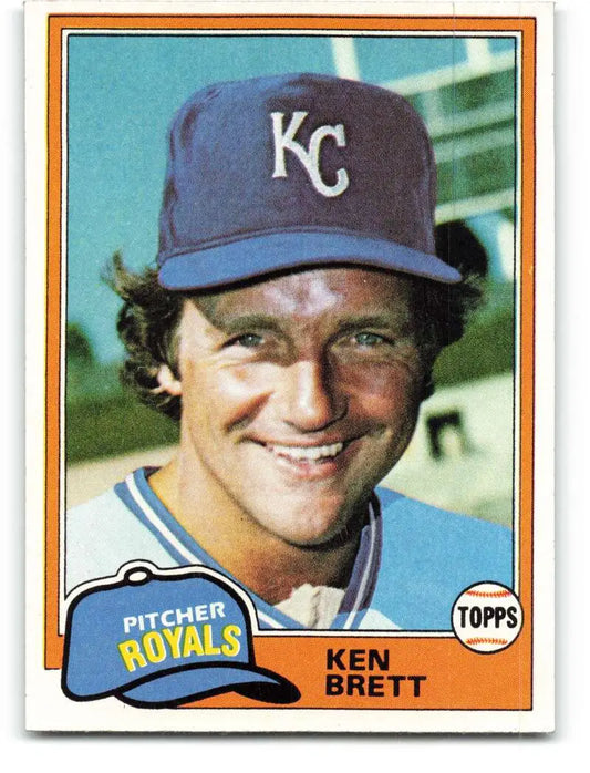 1981 Topps #47 Ken Brett EX Excellent Kansas City Royals Baseball Card - Baseball Card Single