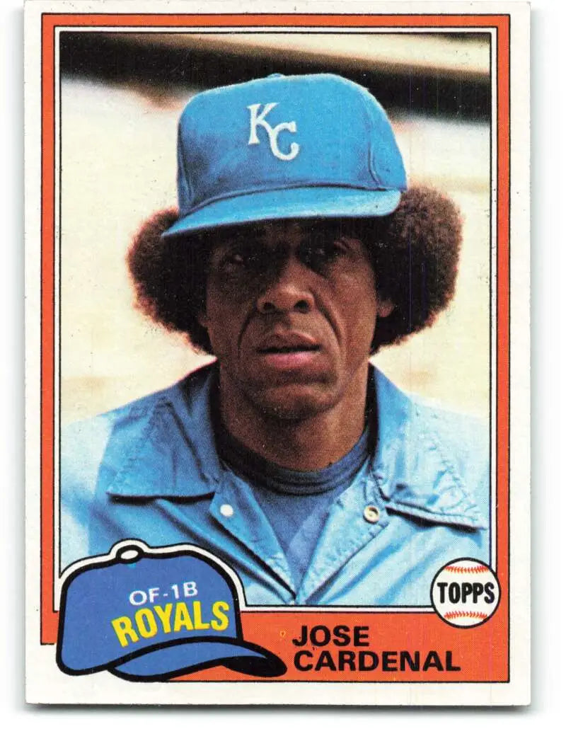 1981 Topps #473 Jose Cardenal EX Excellent Kansas City Royals Baseball Card - Baseball Card Single