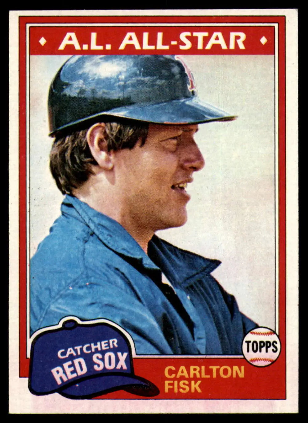 1981 Topps #480 Carlton Fisk EX Excellent Boston Red Sox Baseball Card - Baseball Card Single