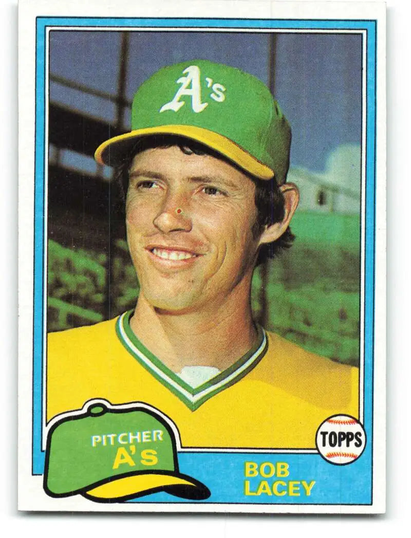 1981 Topps #481 Bob Lacey EX Excellent Oakland Athletics Baseball Card - Baseball Card Single