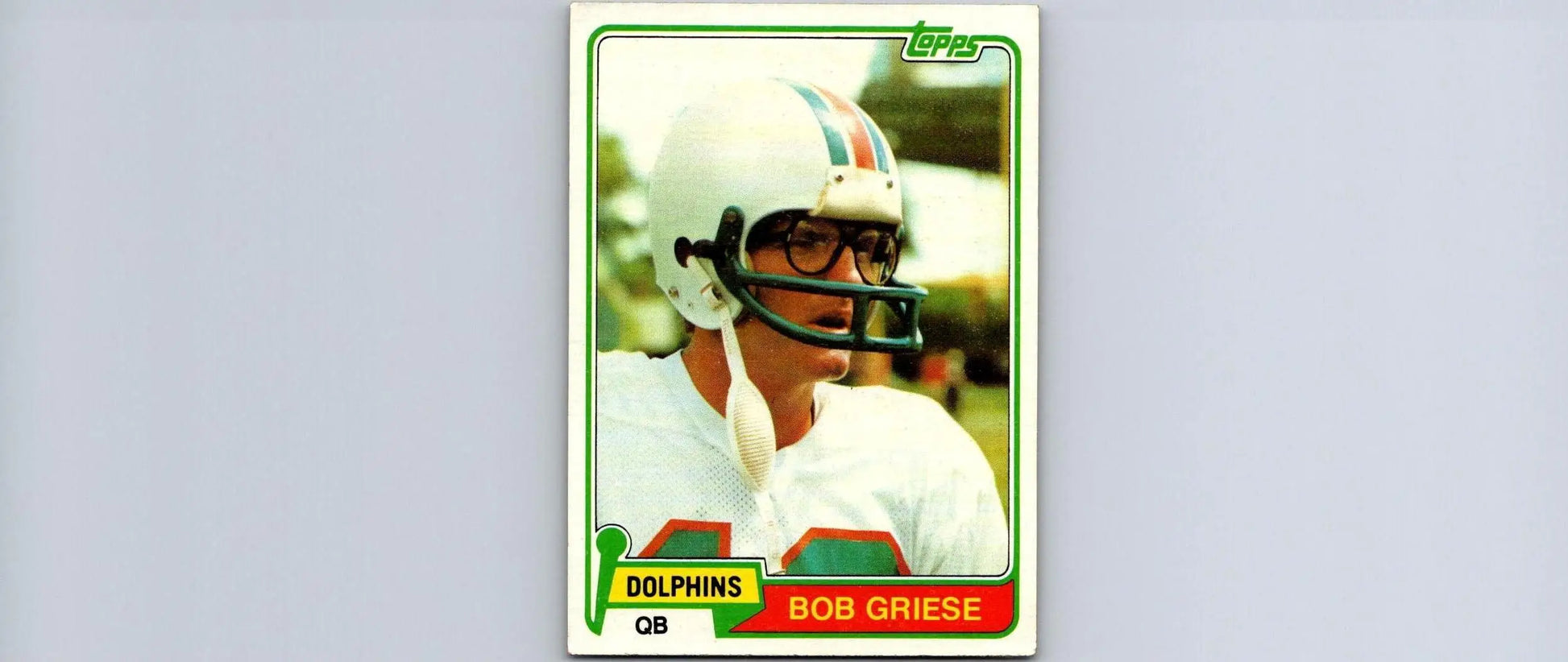 Bob Griese 1981 Topps #482 trading card featuring the legendary quarterback