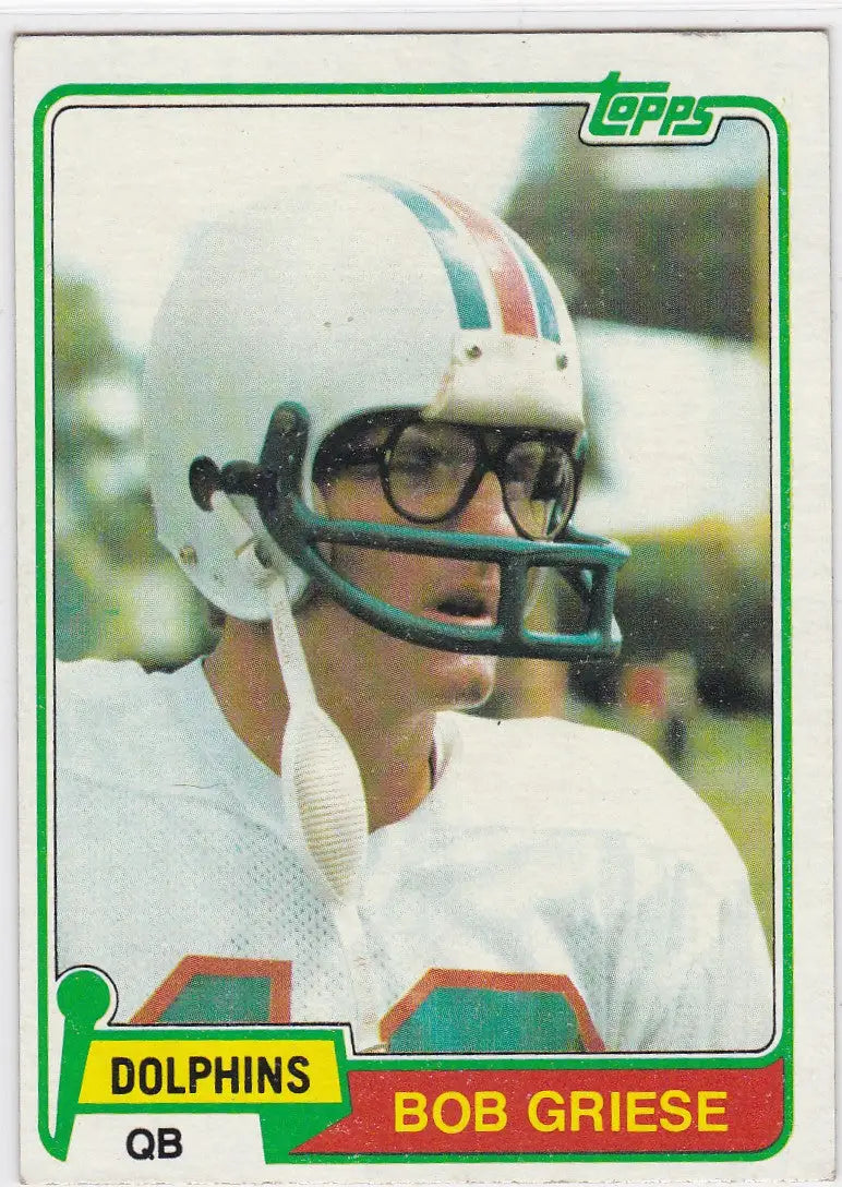 1981 Topps #482 Bob Griese Miami Dolphins - Football Card Single