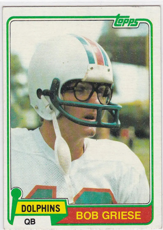 1981 Topps #482 Bob Griese Miami Dolphins - Football Card Single