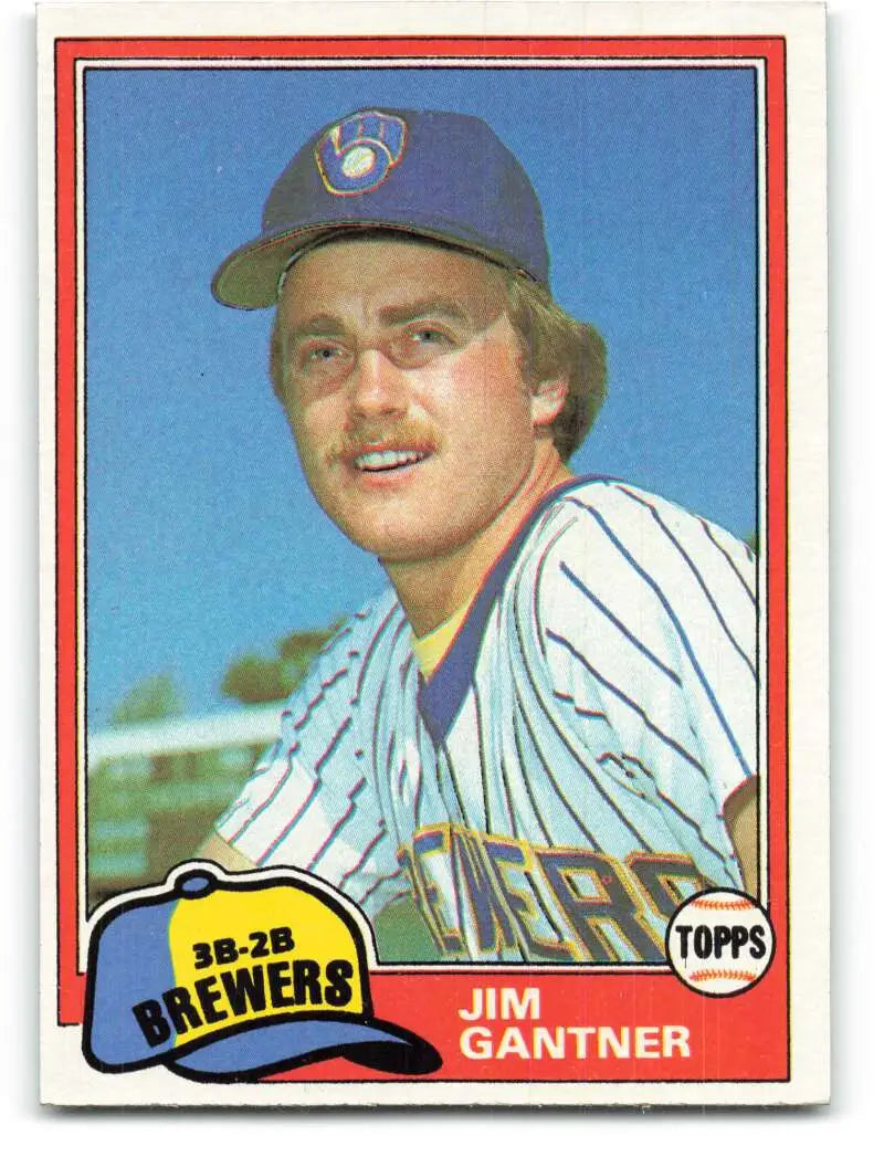 1981 Topps #482 Jim Gantner EX Excellent Milwaukee Brewers Baseball Card - Baseball Card Single