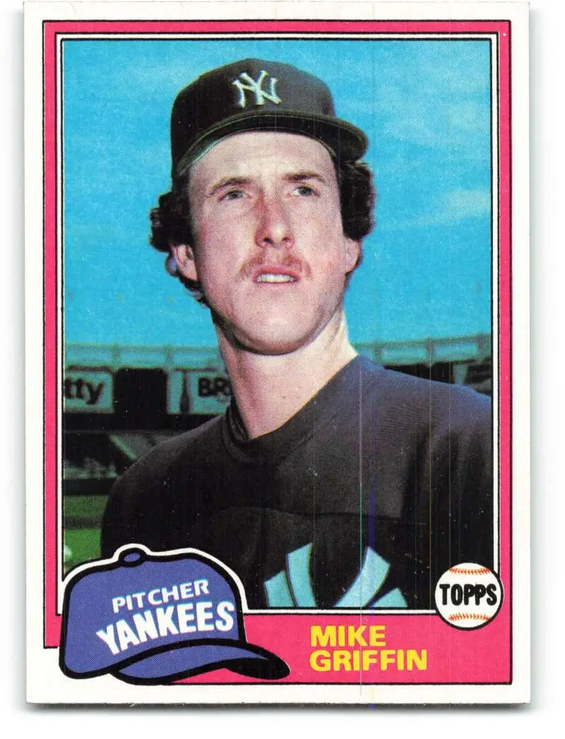 1981 Topps #483 Mike Griffin EX Excellent RC Rookie New York Yankees Baseball Card - Baseball Card Single