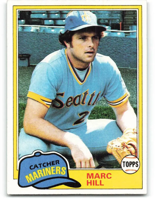 1981 Topps #486 Marc Hill EX Excellent Seattle Mariners Baseball Card - Baseball Card Single