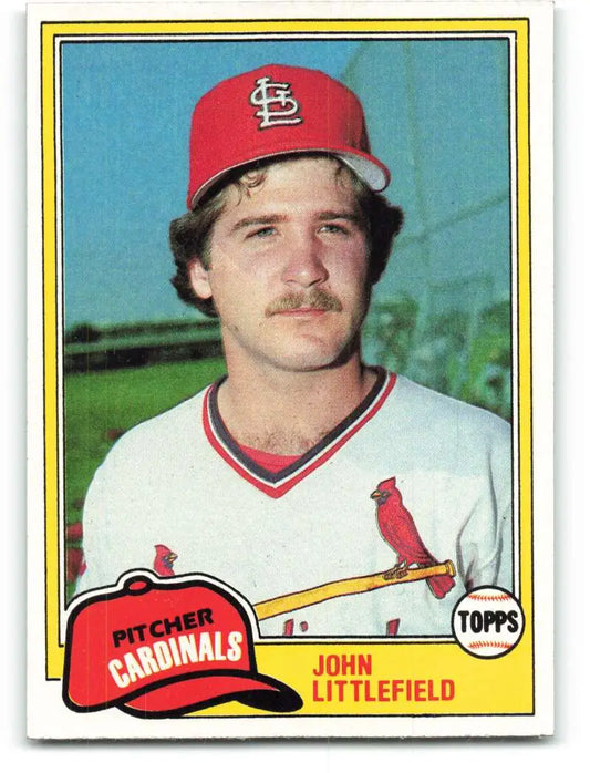 1981 Topps #489 John Littlefield EX Excellent RC Rookie St. Louis Cardinals Baseball Card - Baseball Card Single