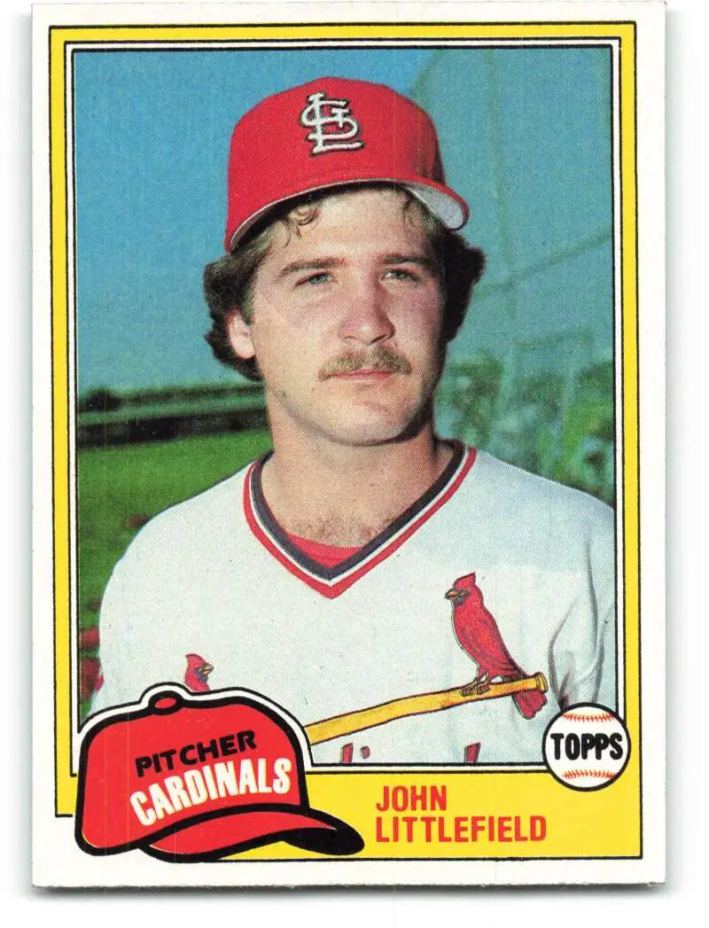 1981 Topps #489 John Littlefield EX Excellent RC Rookie St. Louis Cardinals Baseball Card - Baseball Card Single