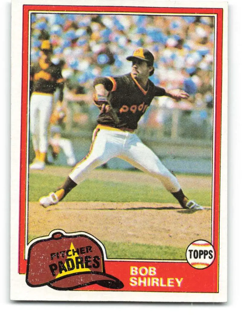 1981 Topps #49 Bob Shirley EX Excellent San Diego Padres Baseball Card - Baseball Card Single