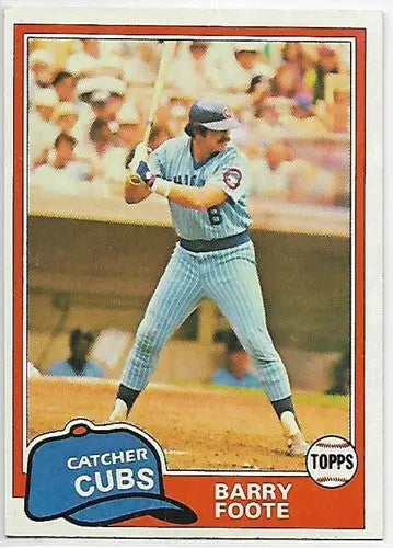 Vintage 1981 Topps Barry Foote Cubs baseball card with original gloss Simply Sandoval