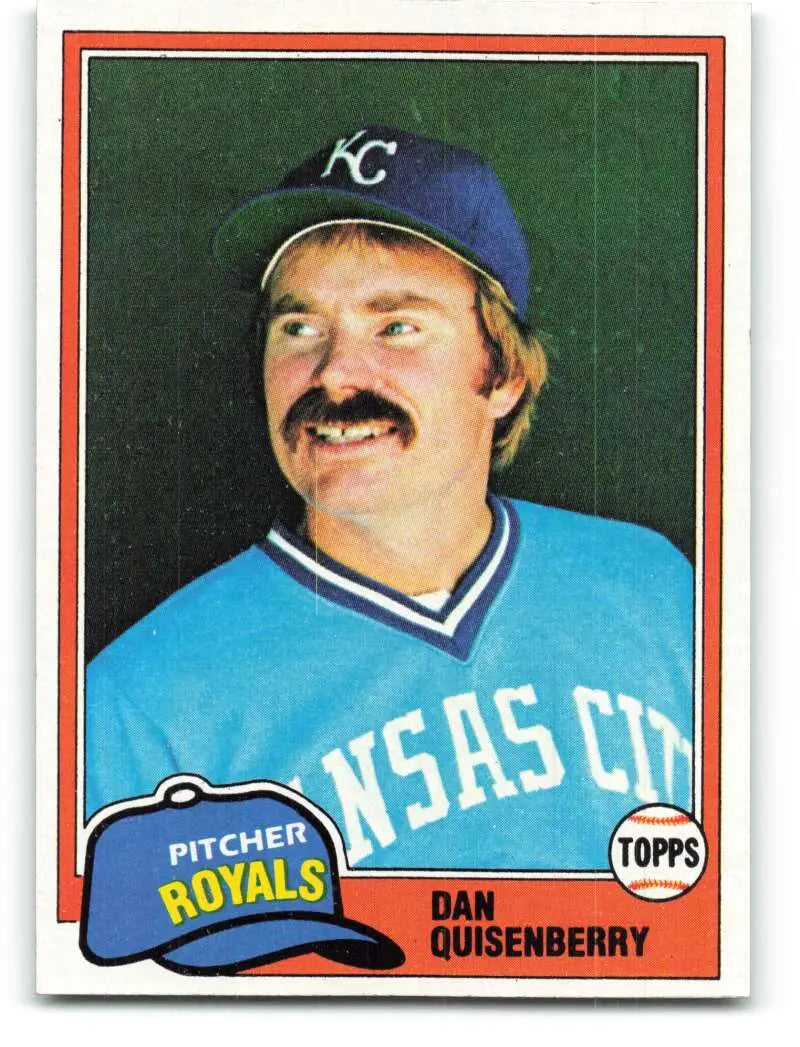 1981 Topps #493 Dan Quisenberry EX Excellent Kansas City Royals Baseball Card - Baseball Card Single