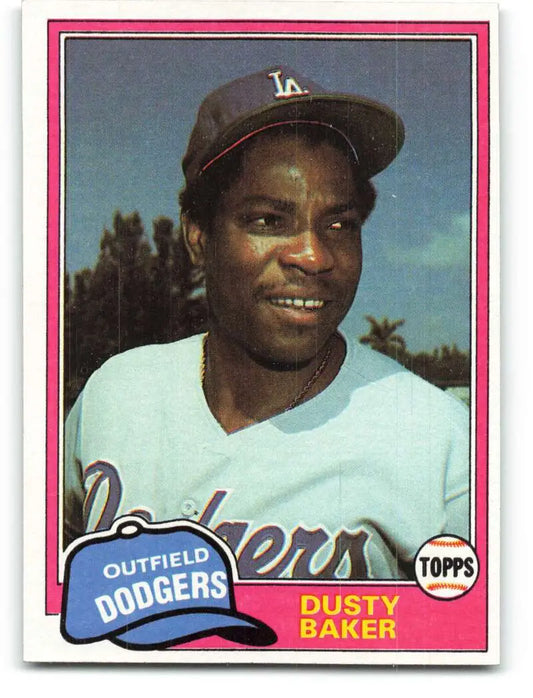 1981 Topps #495 Dusty Baker EX Excellent Los Angeles Dodgers Baseball Card - Baseball Card Single