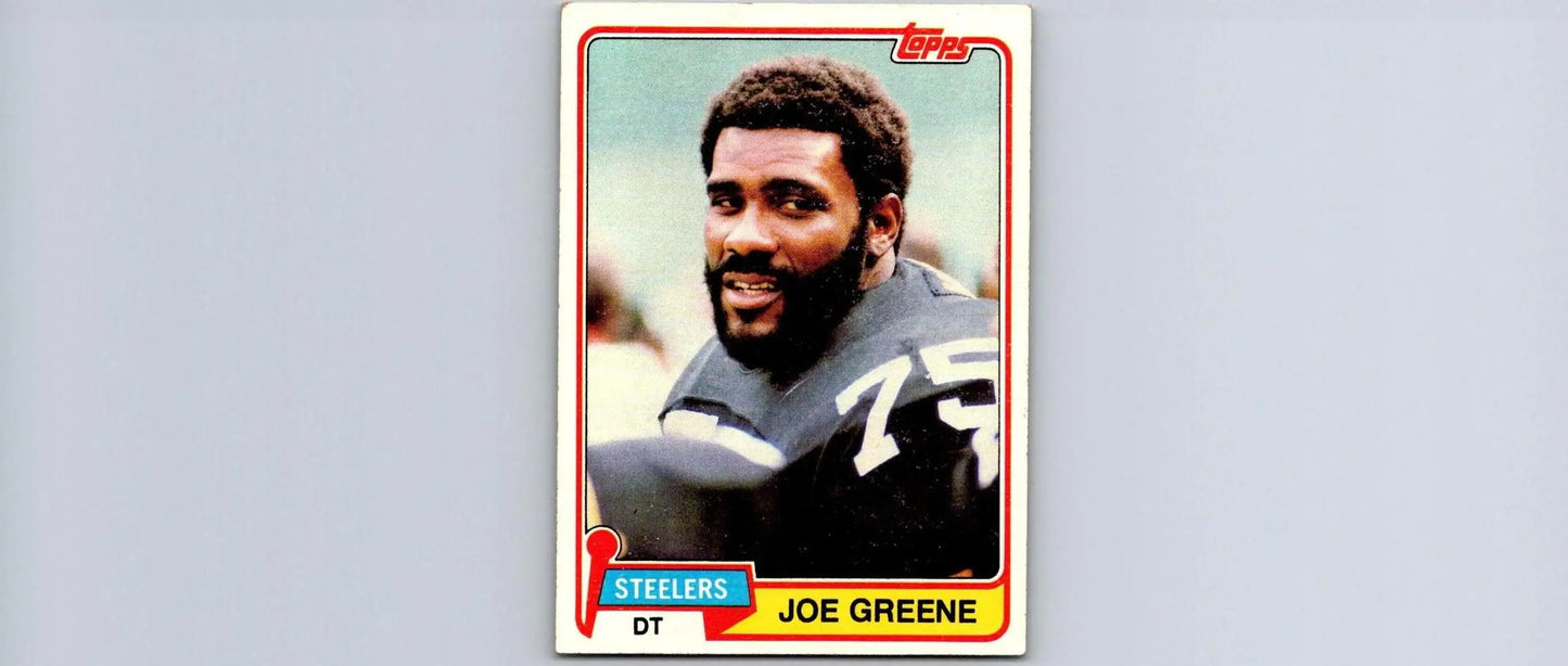 1981 Topps #495 Joe Greene football card, a collectible for trading cards enthusiasts