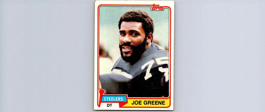 1981 Topps #495 Joe Greene football card, a collectible for trading cards enthusiasts