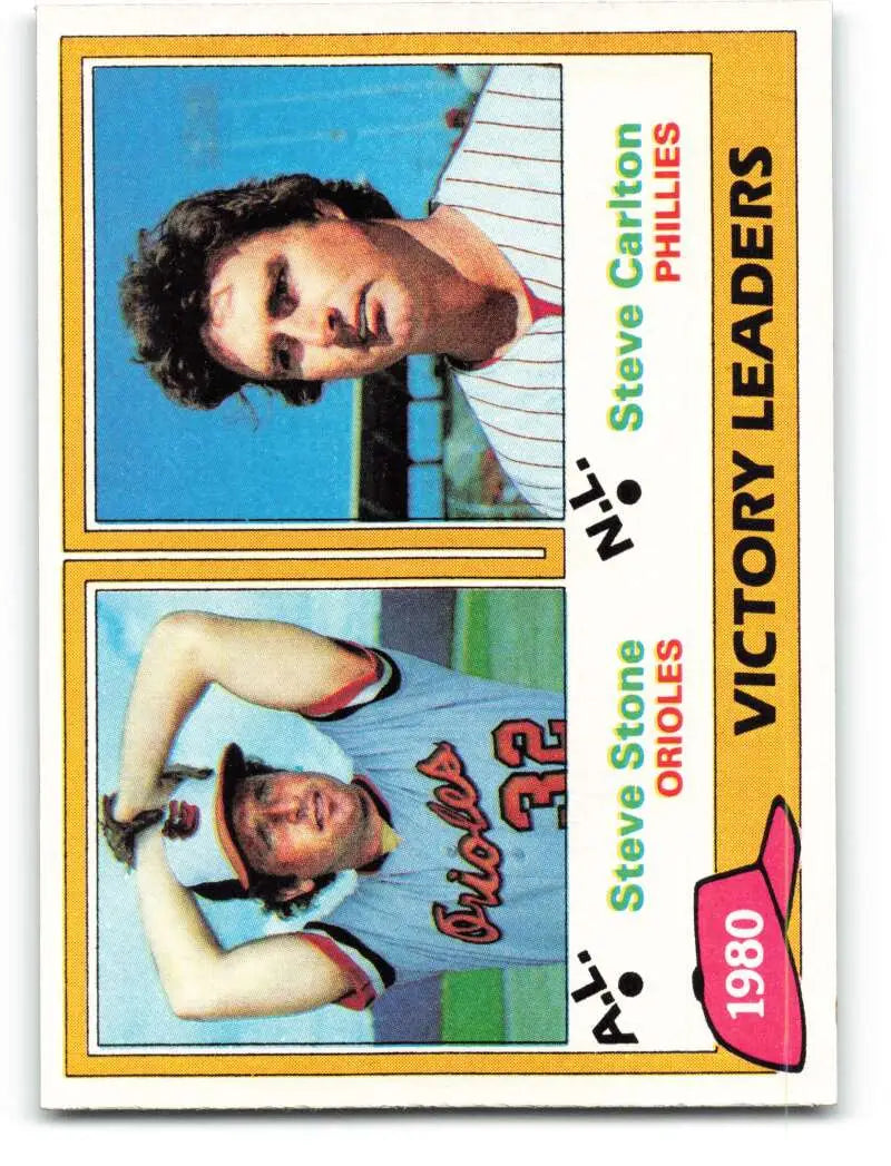 1981 Topps #5 Steve Stone/Steve Carlton EX Excellent Baltimore Orioles/Philadelphia Phillies Baseball Card - Baseball