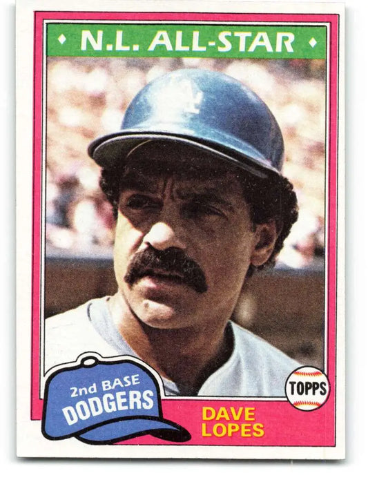1981 Topps #50 Davey Lopes EX Excellent Los Angeles Dodgers Baseball Card - Baseball Card Single