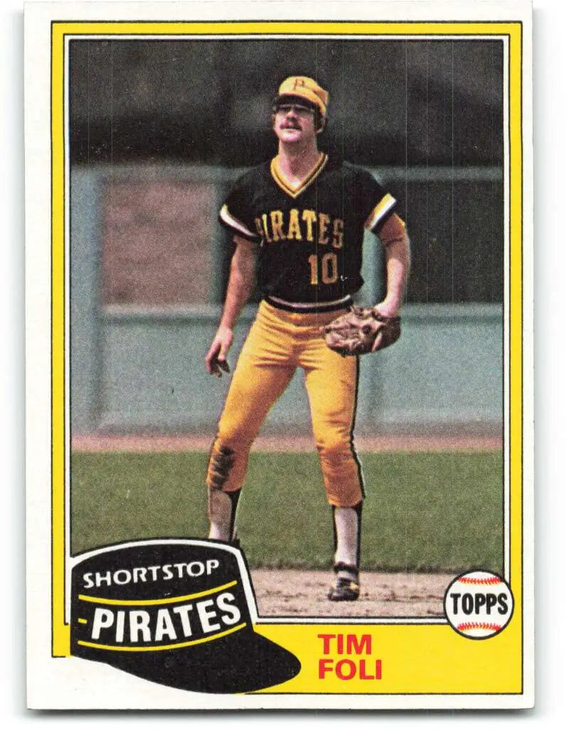 1981 Topps #501 Tim Foli EX Excellent Pittsburgh Pirates Baseball Card - Baseball Card Single