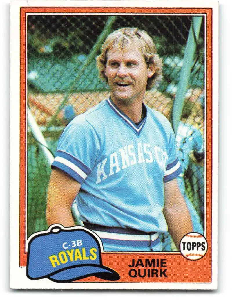 1981 Topps #507 Jamie Quirk EX Excellent Kansas City Royals Baseball Card - Baseball Card Single