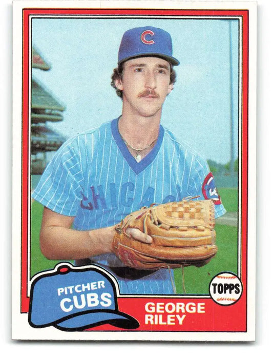 1981 Topps #514 George Riley EX Excellent RC Rookie Chicago Cubs Baseball Card - Baseball Card Single
