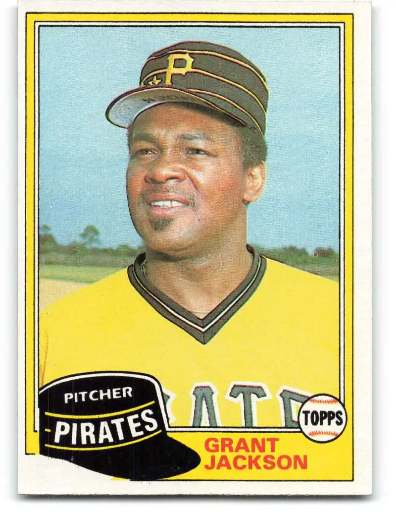 1981 Topps #518 Grant Jackson EX Excellent Pittsburgh Pirates Baseball Card - Baseball Card Single