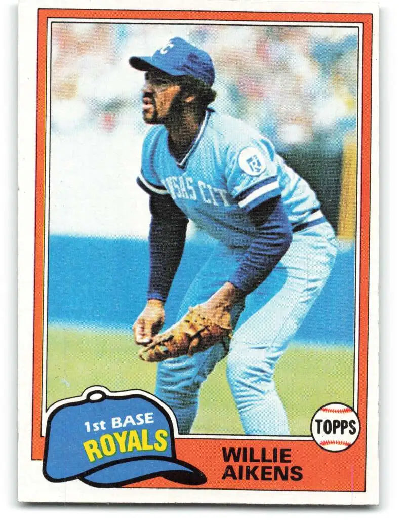 1981 Topps #524 Willie Aikens EX Excellent Kansas City Royals Baseball Card - Baseball Card Single