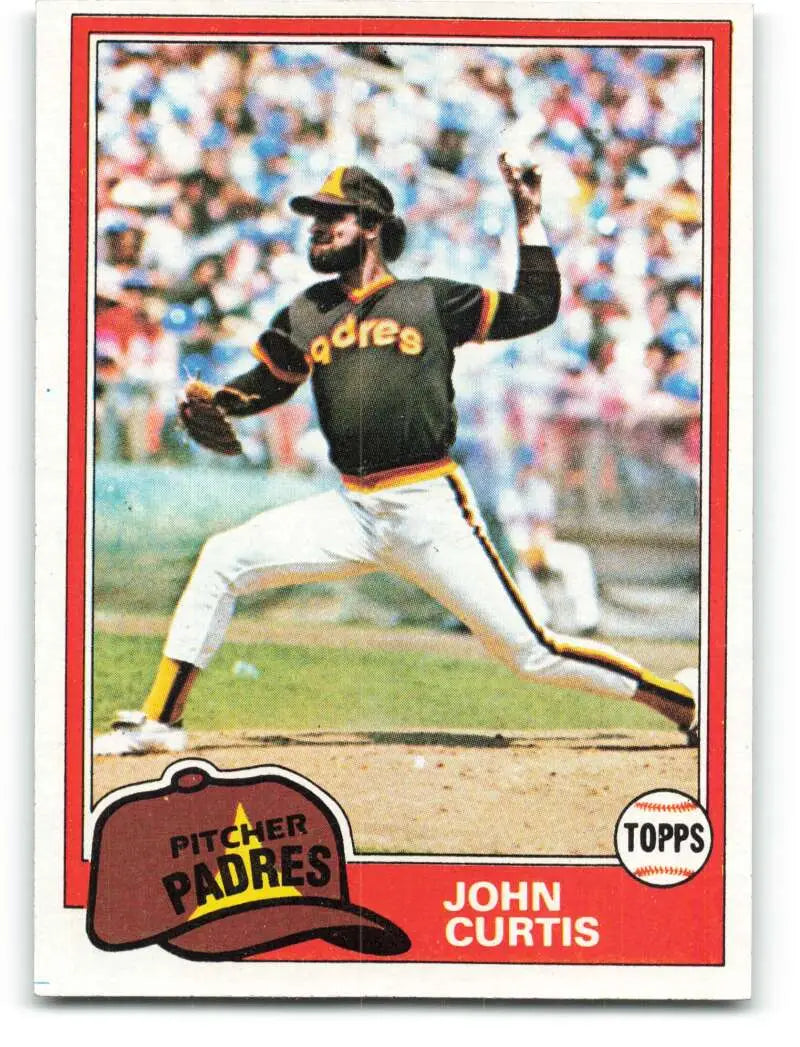 1981 Topps #531 John Curtis EX Excellent San Diego Padres Baseball Card - Baseball Card Single