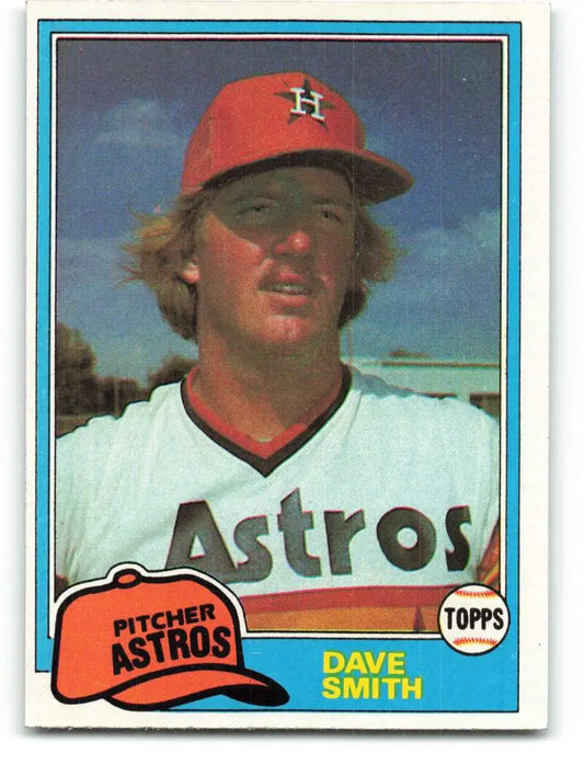 1981 Topps #534 Dave Smith EX Excellent RC Rookie Houston Astros Baseball Card - Baseball Card Single