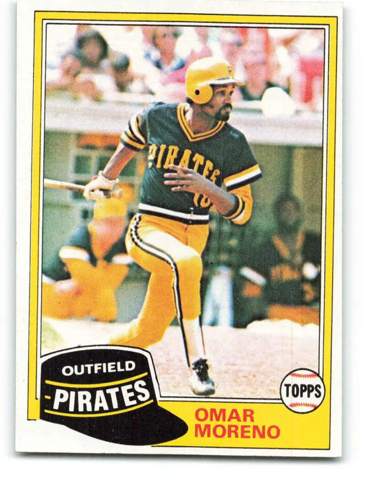 1981 Topps #535 Omar Moreno EX Excellent Pittsburgh Pirates Baseball Card - Baseball Card Single