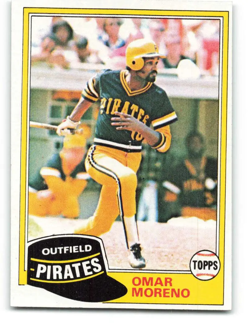 1981 Topps #535 Omar Moreno EX Excellent Pittsburgh Pirates Baseball Card - Baseball Card Single