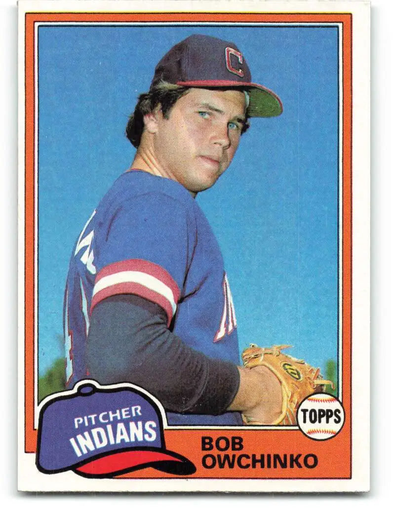 1981 Topps #536 Bob Owchinko EX Excellent Cleveland Indians Baseball Card - Baseball Card Single