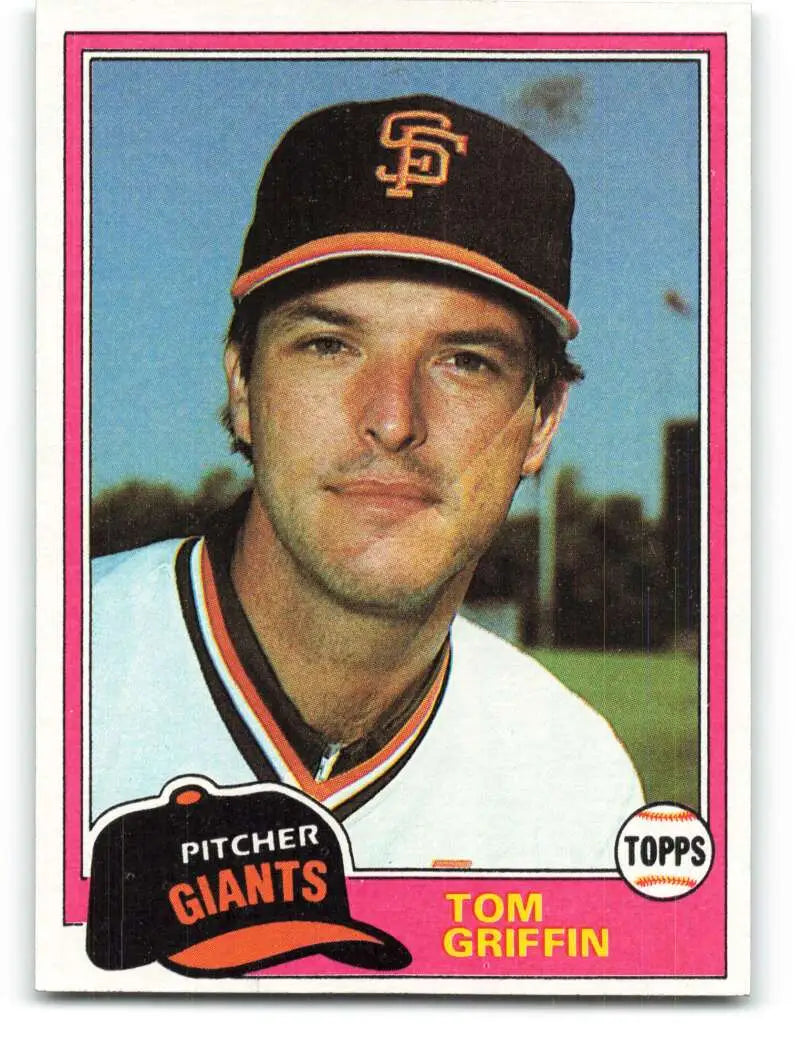 1981 Topps #538 Tom Griffin EX Excellent San Francisco Giants Baseball Card - Baseball Card Single