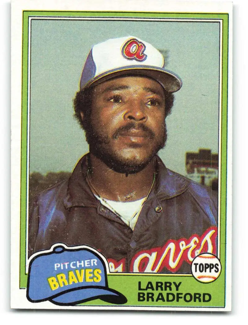 1981 Topps #542 Larry Bradford EX Excellent Atlanta Braves Baseball Card - Baseball Card Single