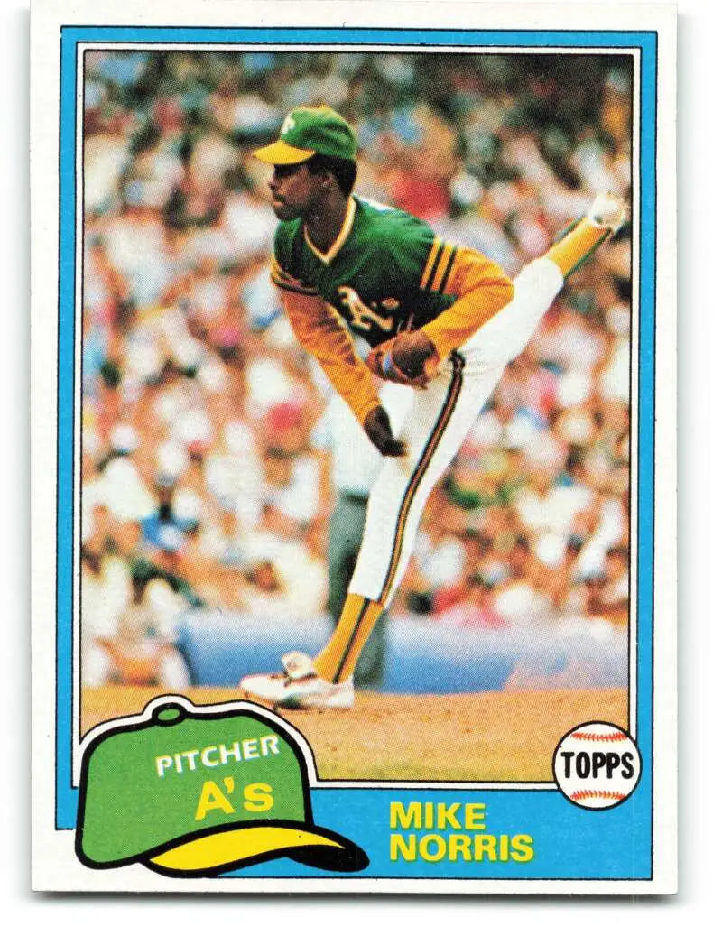 1981 Topps #55 Mike Norris EX Excellent Oakland Athletics Baseball Card - Baseball Card Single
