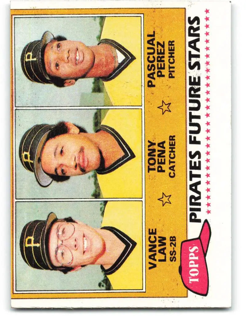 1981 Topps #551 Vance Law/Tony Pena/Pascual Perez EX Excellent RC Rookie Pittsburgh Pirates Baseball Card - Baseball