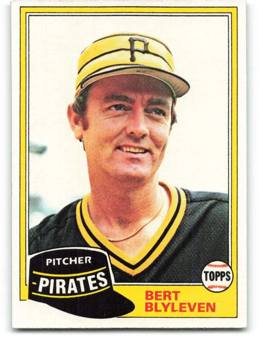 1981 Topps #554 Bert Blyleven EX Excellent Pittsburgh Pirates Baseball Card - Baseball Card Single