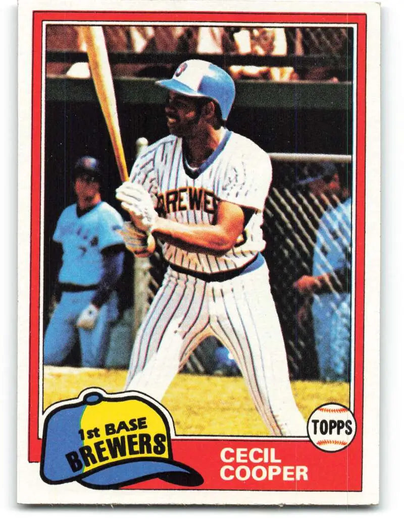 1981 Topps #555 Cecil Cooper EX Excellent Milwaukee Brewers Baseball Card - Baseball Card Single