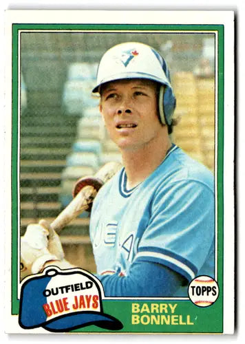Vintage 1981 Topps Barry Bonnell baseball card with original gloss from Simply Sandoval