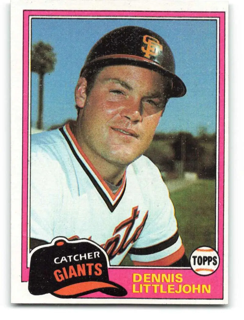 1981 Topps #561 Dennis Littlejohn EX Excellent San Francisco Giants Baseball Card - Baseball Card Single