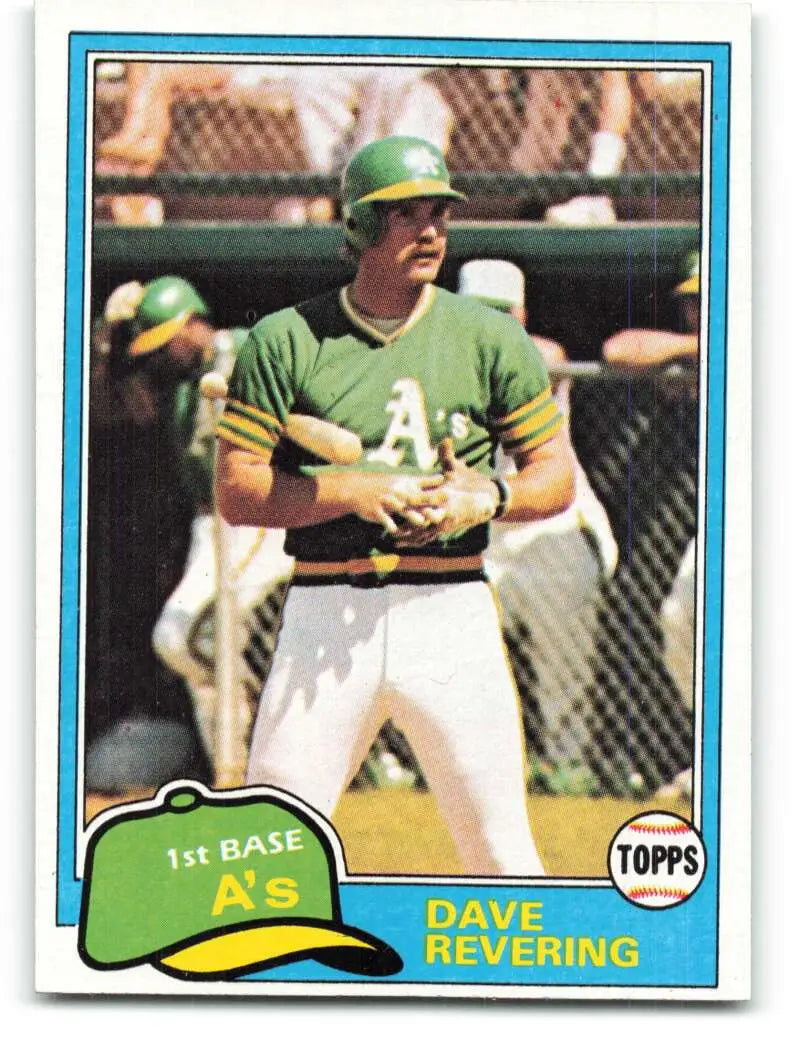 1981 Topps #568 Dave Revering EX Excellent Oakland Athletics Baseball Card - Baseball Card Single